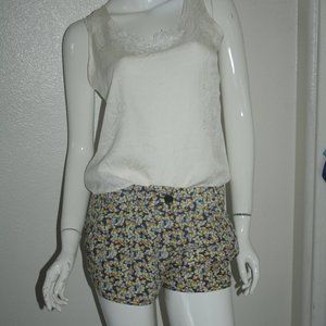 Elizabeth & James Floral Silk Shorts 🌵Small (read description)